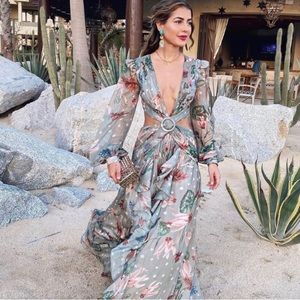 COPY - Floral cut out maxi dress
